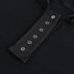Quarter-Button Exposed Seam Dropped Shoulder Hoodie