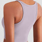 Round Neck Cropped Sports Cami