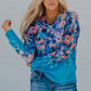 Floral V-Neck Long Sleeve Top