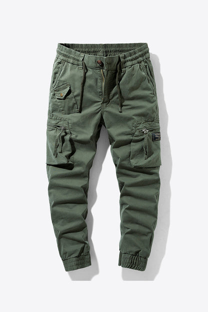 Drawstring Waist Cargo Joggers