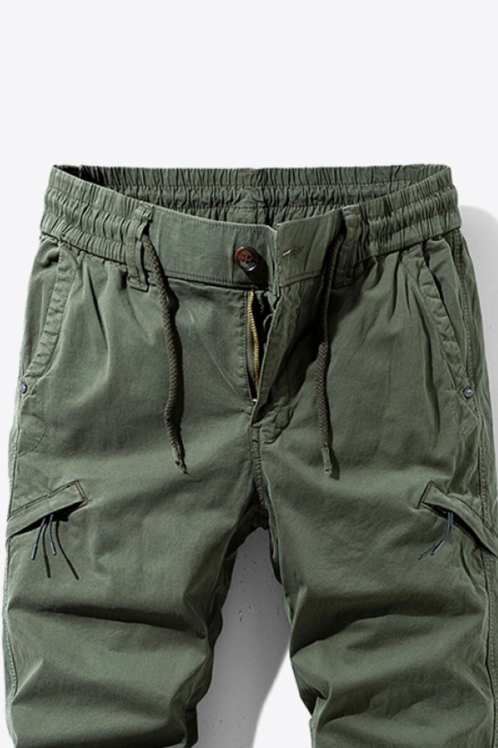 Drawstring Waist Cargo Joggers