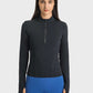 Half Zip Thumbhole Sleeve Sports Top