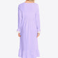 Contrast Lace Trim Ruffle Hem Square Neck Night Dress