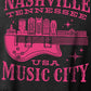 NASHVILLE TENNESSEE USA MUSIC CITY Graphic Fringe Hem Tee