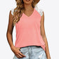 Spliced Lace Curved Hem Blouse