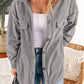 Button Front Fleece Shacket with Breast Pockets