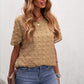 Swiss Dot Round Neck Blouse
