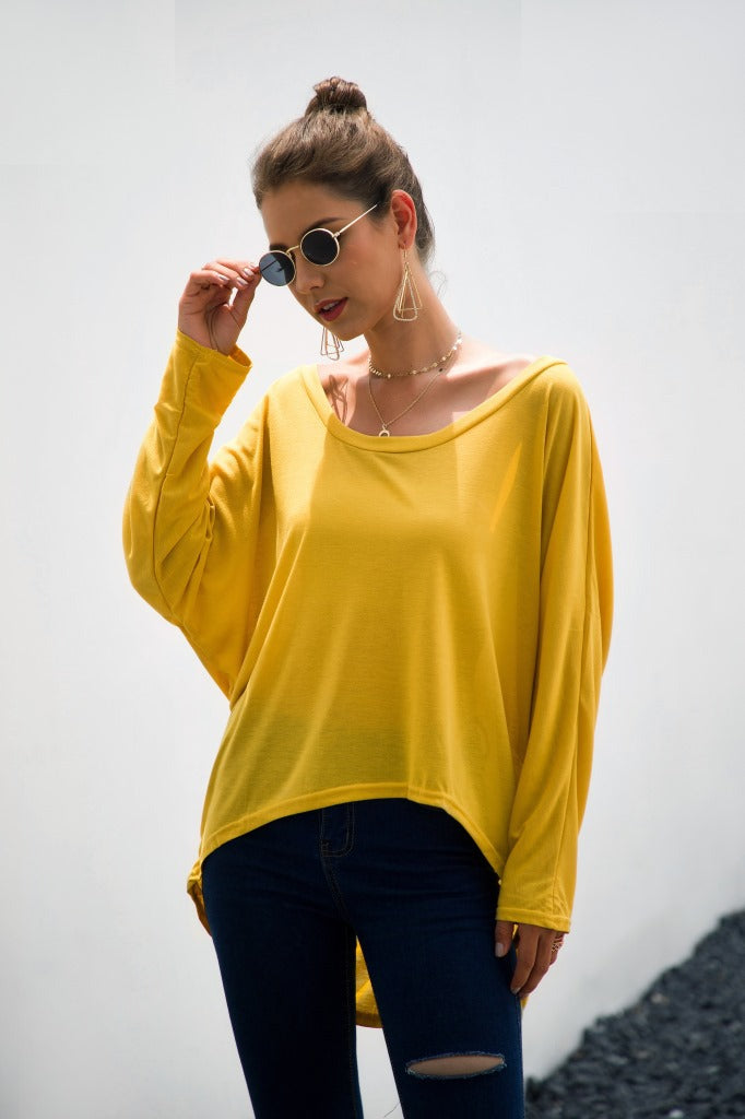 Boat Neck High-Low Top