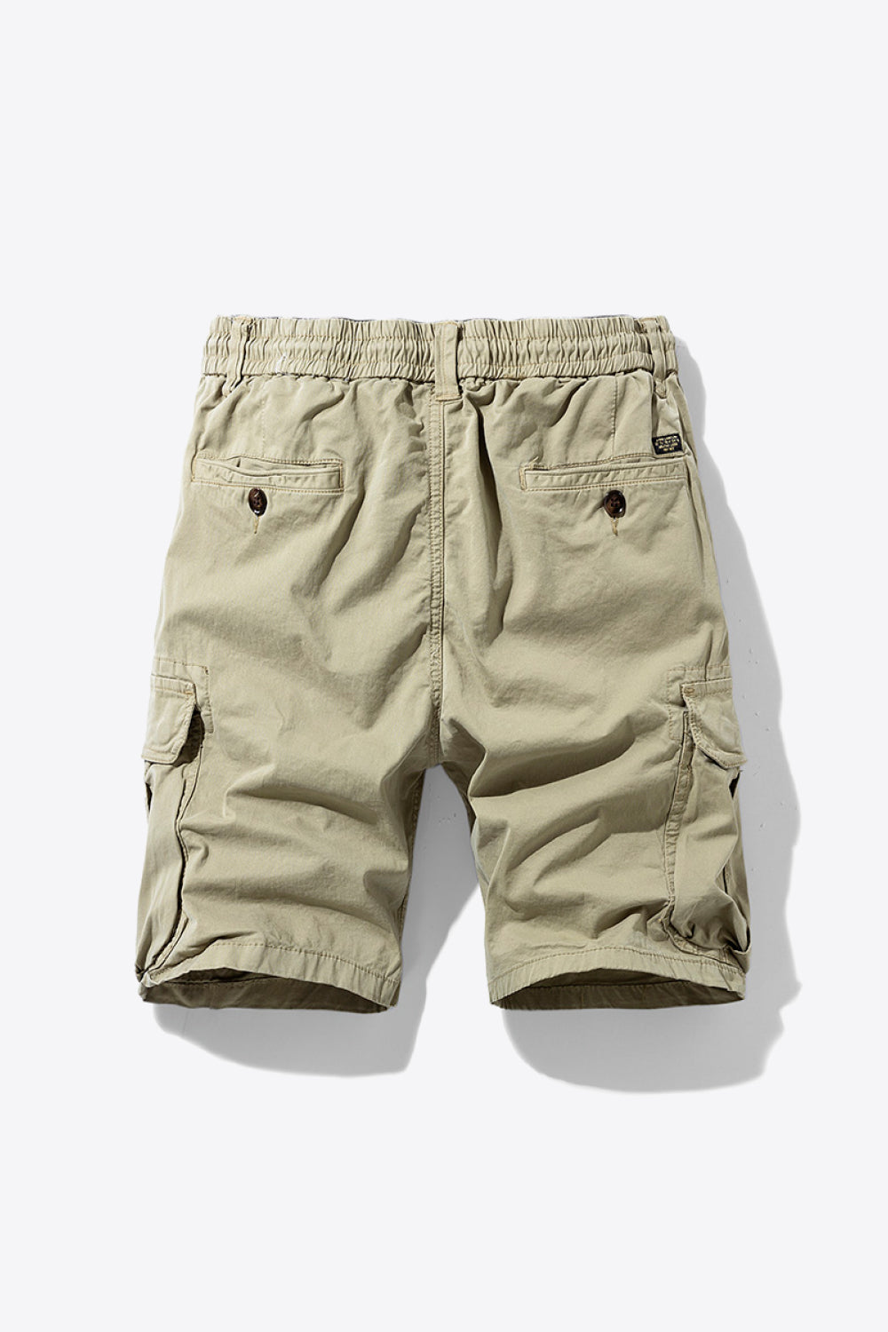 Drawstring Elastic Waist Cargo Shorts
