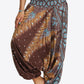 Printed Smocked Waist Harem Pants