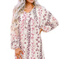 Leopard V-Neck Balloon Sleeve Babydoll Dress