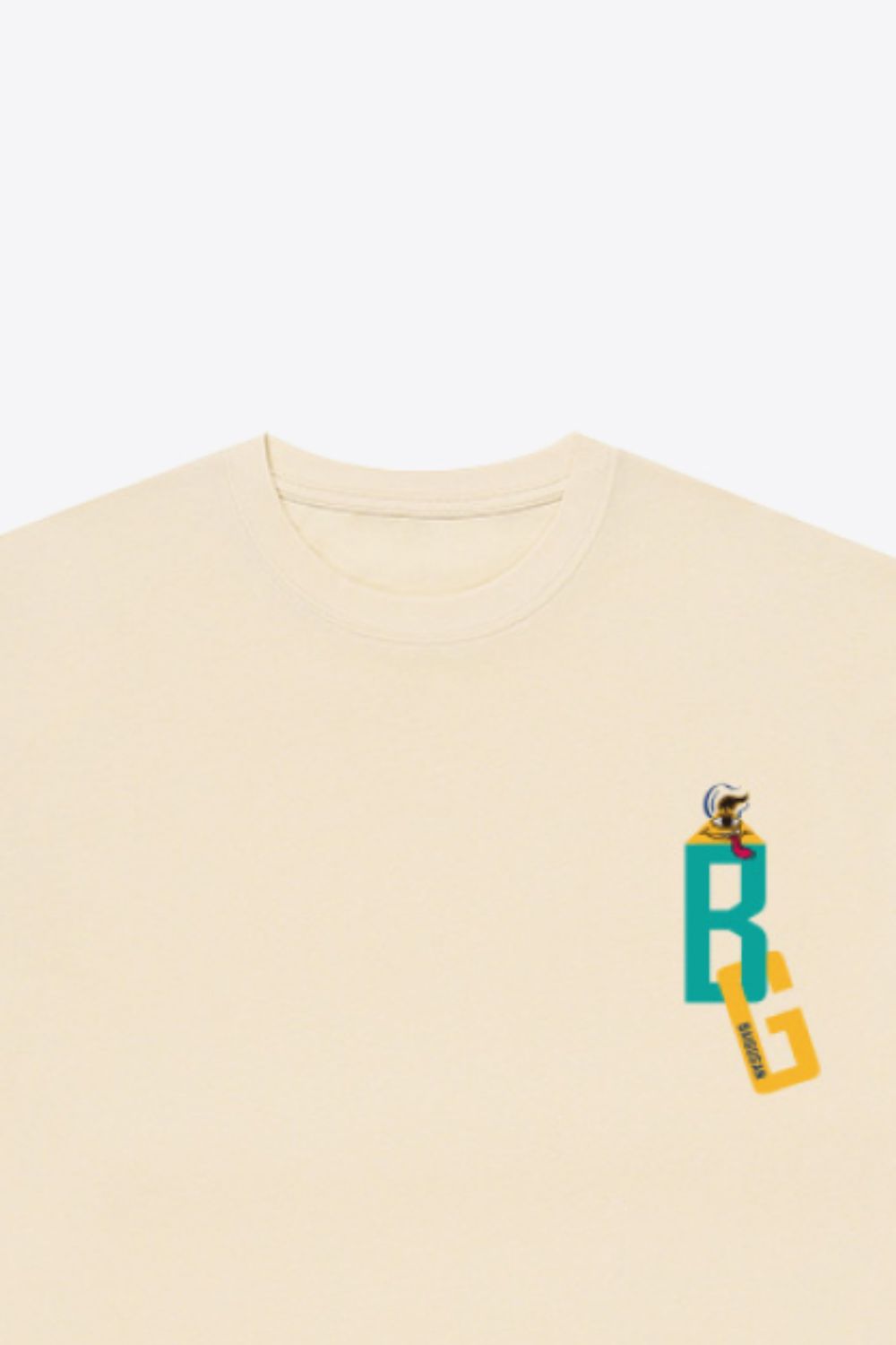 Graphic Round Neck Dropped Shoulder Cotton Tee