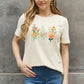 Simply Love Flower Graphic Round Neck Cotton Tee