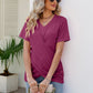V-Neck Crisscross Short Sleeve Tee