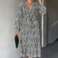 Animal Print Belted Midi Dress
