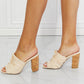 Qupid Freshly Picked Twist Peep Toe Block Heel Mule