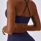 Cropped Halter Neck Sports Bra
