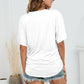 V-Neck Side Ruched Tee