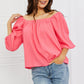 Culture Code Made For Me Full Size Long Puff Sleeve Top