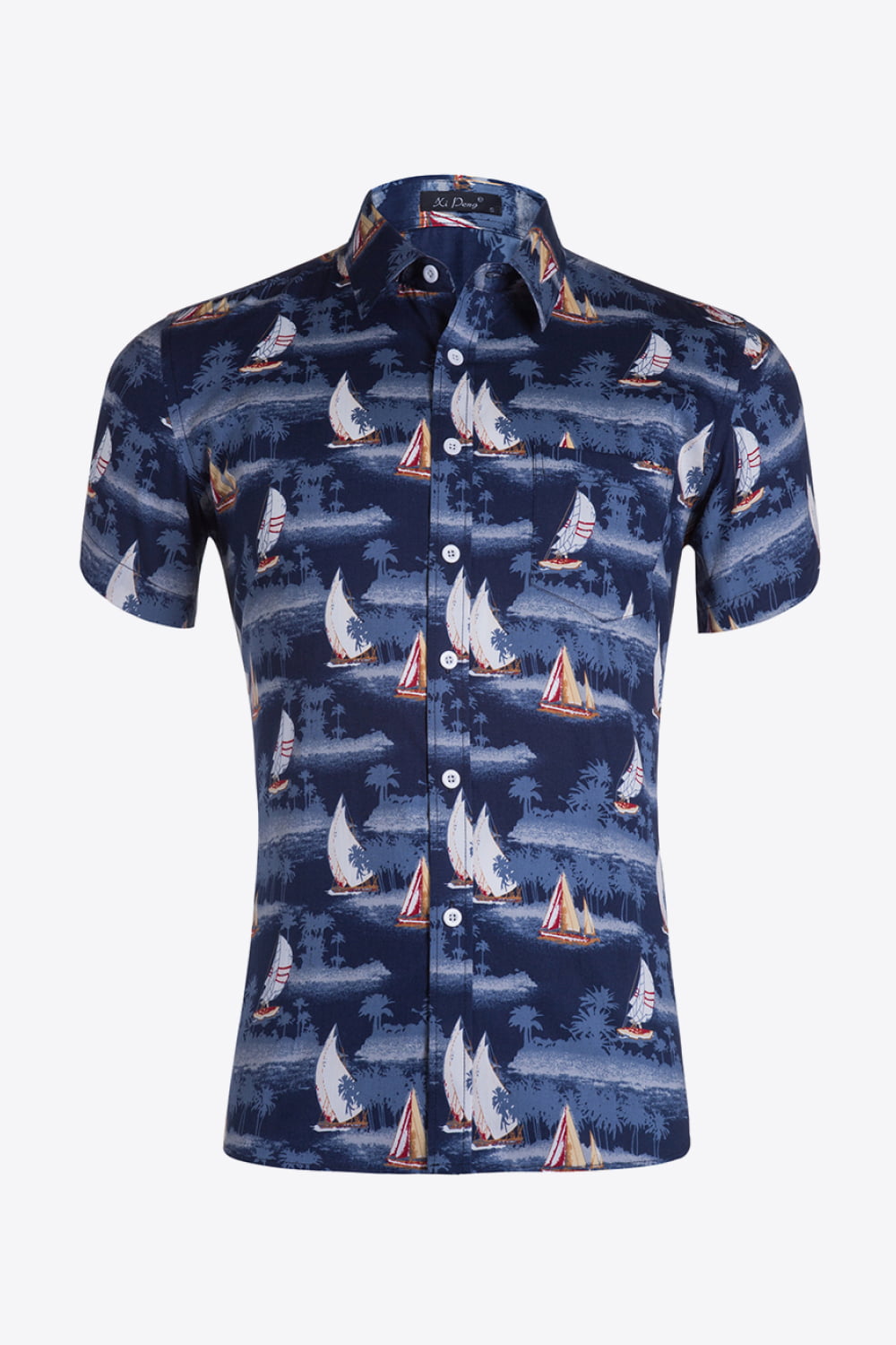 Printed Button-Up Vacation Shirt