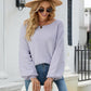 Raglan Sleeve Ribbed Trim Sweater