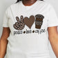 Simply Love Full Size PEACE  LOVE  COFFEE Graphic Cotton Tee