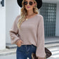 Raglan Sleeve Ribbed Trim Sweater