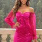 Sweetheart Neck Ruched Mini Dress