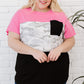 Plus Size Leopard Color Block T-Shirt