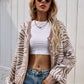 Zebra Print Button Down Cardigan