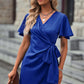 Tied Flutter Sleeve Dress