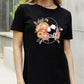 Simply Love Full Size Flower Skull Graphic Cotton Tee