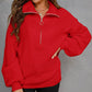 Half-Zip Lantern Sleeve Sweater