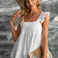 Ruffled Square Neck Babydoll Blouse