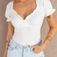 Frill Trim Puff Sleeve Bodysuit