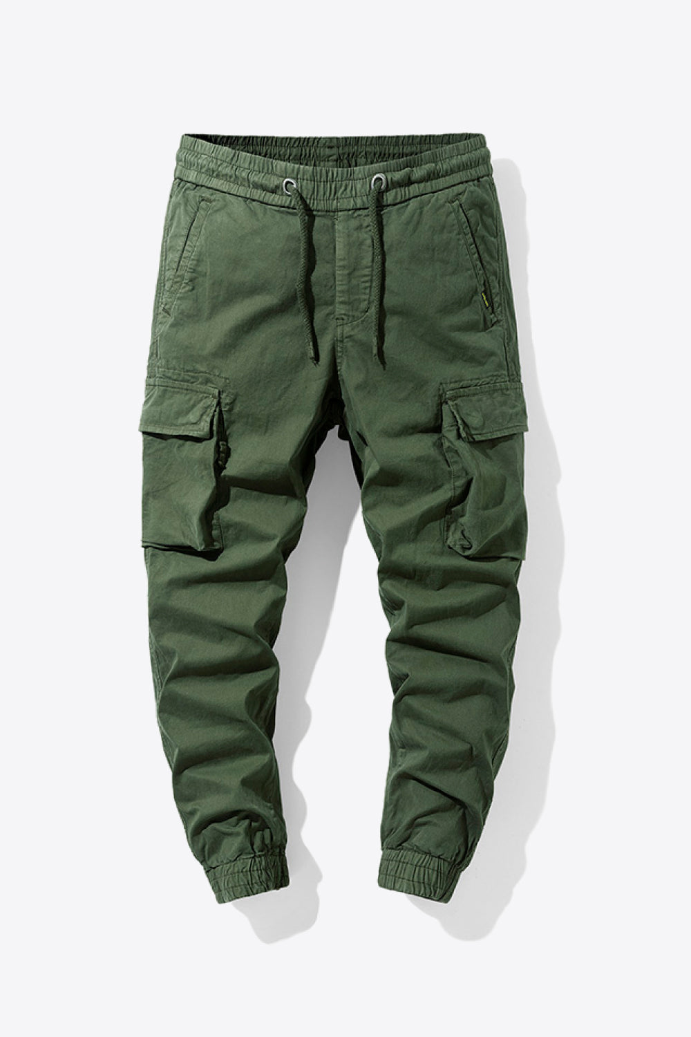 Drawstring Elastic Waist Cargo Joggers