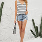 Striped V-Neck Knit Tank