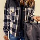 Plaid Button-Up Shirt Jacket with Pockets