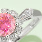 1 Carat Moissanite Contrast 925 Sterling Silver Ring