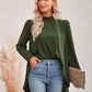Long Puff Sleeve High-Low Blouse