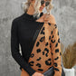 Leopard  Block Turtleneck Sweater