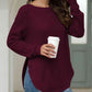 Round Neck Ribbed Knit Top