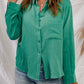 Textured Button Down Shirt with Pocket