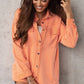 Button Front Shacket with Pockets