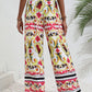 Printed High-Rise Wide Leg Pants