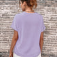 Round Neck Cuffed Sleeve T-Shirt