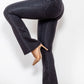 Zip Detail Flare Long Jeans