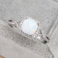 Opal Contrast Crisscross Ring