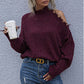 One Shoulder Distressed Sweater