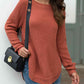 Round Neck Ribbed Knit Top